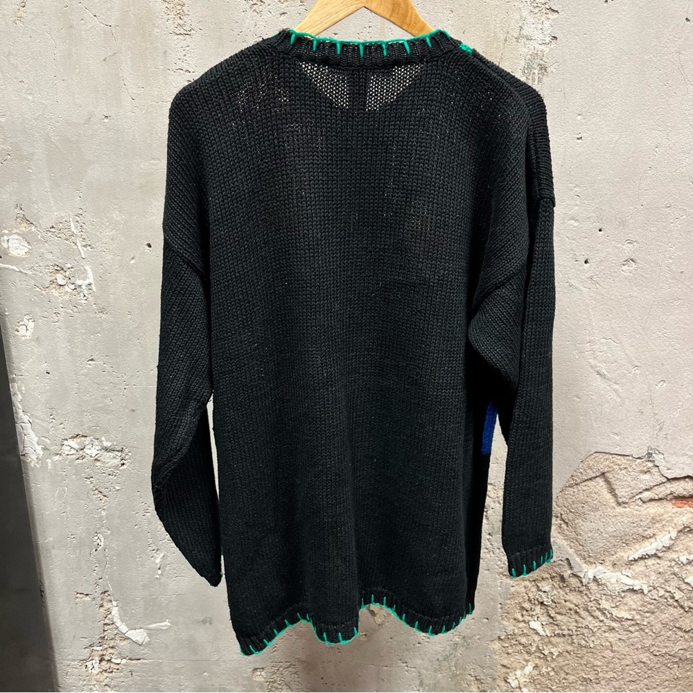 Work In Progress Halloween Patchwork Knitted Witc… - image 6